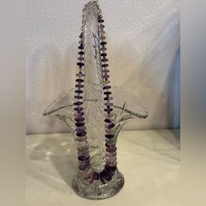 Amethyst Disc Bead Necklace